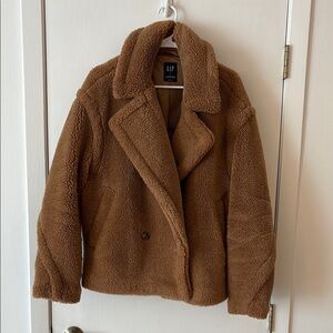 GAP Women's Teddy Bear Coat in Brown